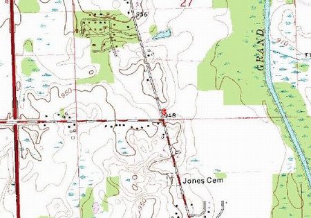 Hilltop Drive-In Theatre - Topo Map Of Location (newer photo)